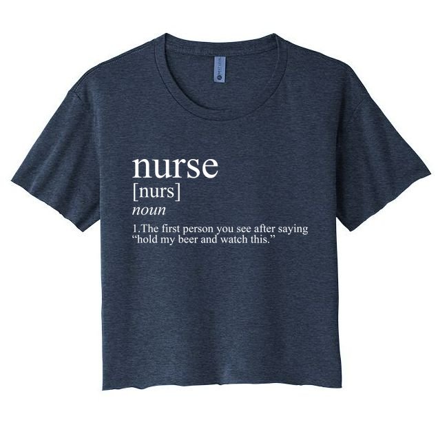 Funny Nurse Definition Crop Top