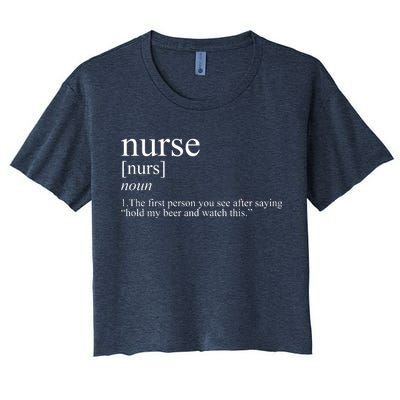 Funny Nurse Definition Women's Crop Top Tee