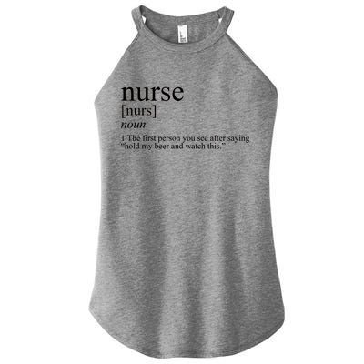 Funny Nurse Definition Women’s Perfect Tri Rocker Tank