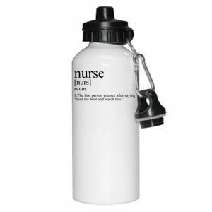 Funny Nurse Definition Aluminum Water Bottle 