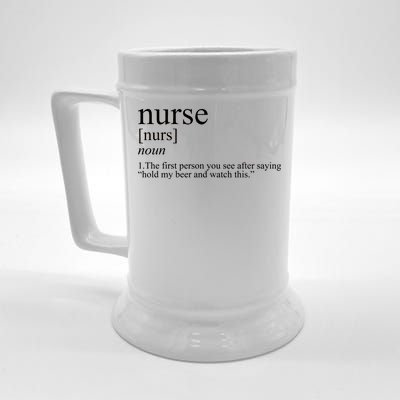 Funny Nurse Definition Beer Stein