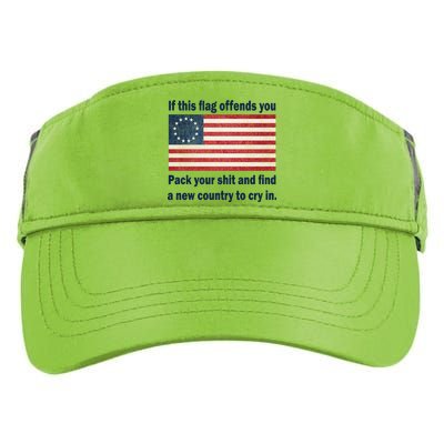 Funny Offensive Betsy Ross Flag Adult Drive Performance Visor