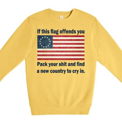 Funny Offensive Betsy Ross Flag Premium Crewneck Sweatshirt