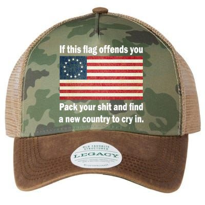 Funny Offensive Betsy Ross Flag Legacy Tie Dye Trucker Hat