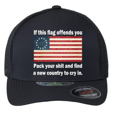 Funny Offensive Betsy Ross Flag Flexfit Unipanel Trucker Cap