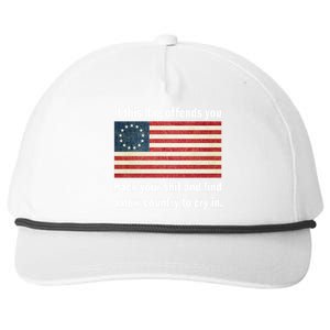 Funny Offensive Betsy Ross Flag Snapback Five-Panel Rope Hat