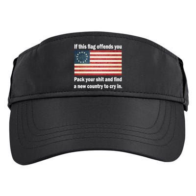 Funny Offensive Betsy Ross Flag Adult Drive Performance Visor