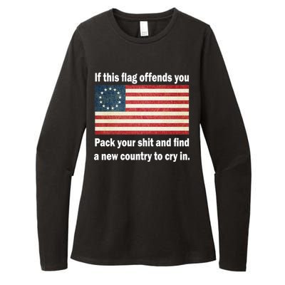 Funny Offensive Betsy Ross Flag Womens CVC Long Sleeve Shirt