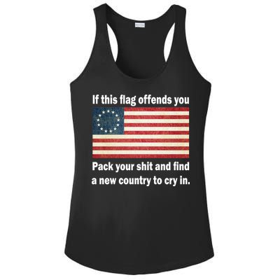 Funny Offensive Betsy Ross Flag Ladies PosiCharge Competitor Racerback Tank