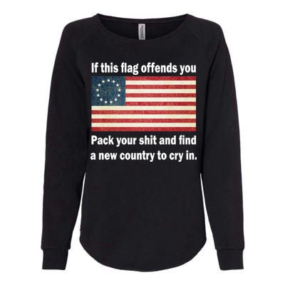 Funny Offensive Betsy Ross Flag Womens California Wash Sweatshirt