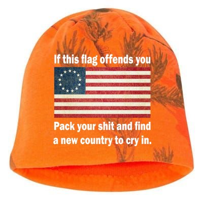 Funny Offensive Betsy Ross Flag Kati - Camo Knit Beanie