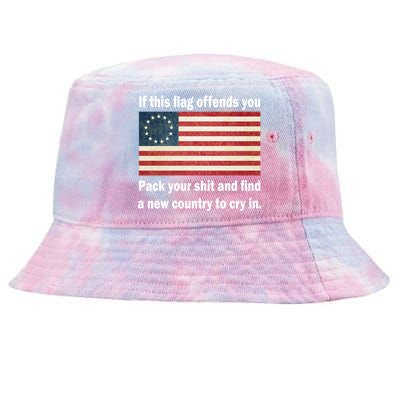 Funny Offensive Betsy Ross Flag Tie-Dyed Bucket Hat