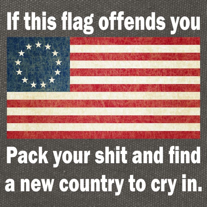 Funny Offensive Betsy Ross Flag Cotton Canvas Backpack