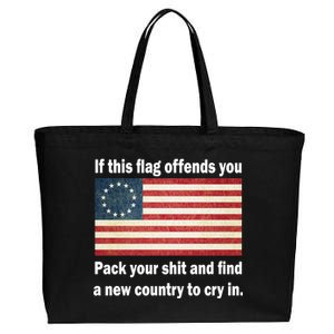 Funny Offensive Betsy Ross Flag Cotton Canvas Jumbo Tote