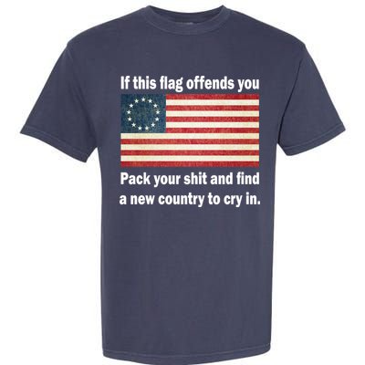 Funny Offensive Betsy Ross Flag Garment-Dyed Heavyweight T-Shirt