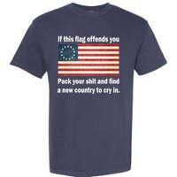 Funny Offensive Betsy Ross Flag Garment-Dyed Heavyweight T-Shirt