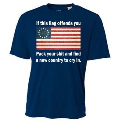 Funny Offensive Betsy Ross Flag Cooling Performance Crew T-Shirt