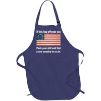 Funny Offensive Betsy Ross Flag Full-Length Apron With Pockets