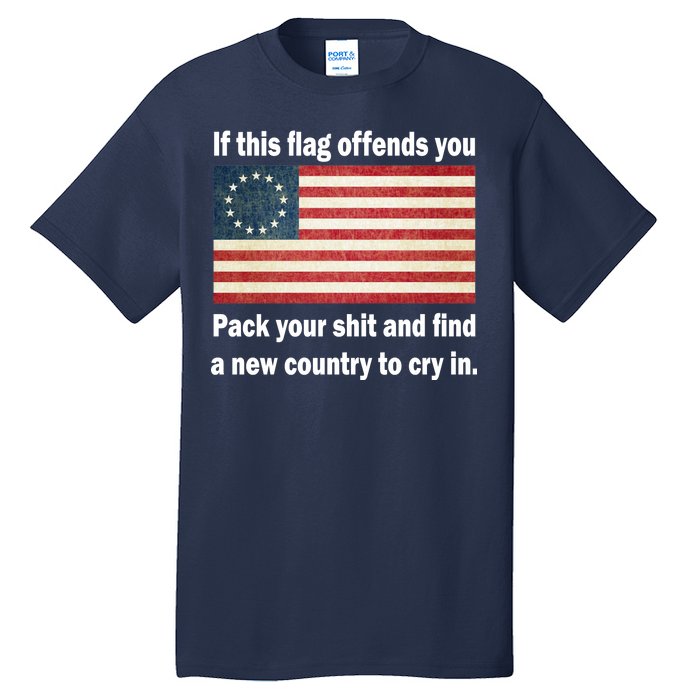 Funny Offensive Betsy Ross Flag Tall T-Shirt