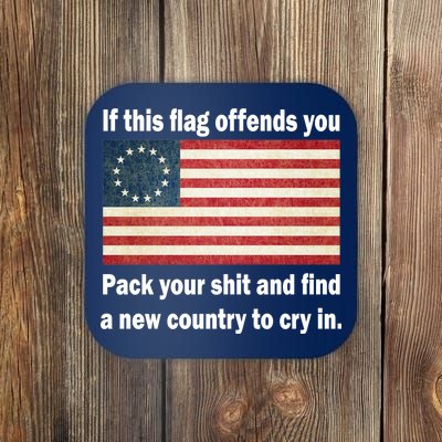 Funny Offensive Betsy Ross Flag Coaster