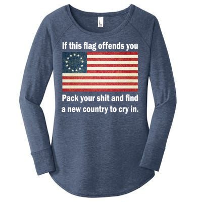 Funny Offensive Betsy Ross Flag Women's Perfect Tri Tunic Long Sleeve Shirt