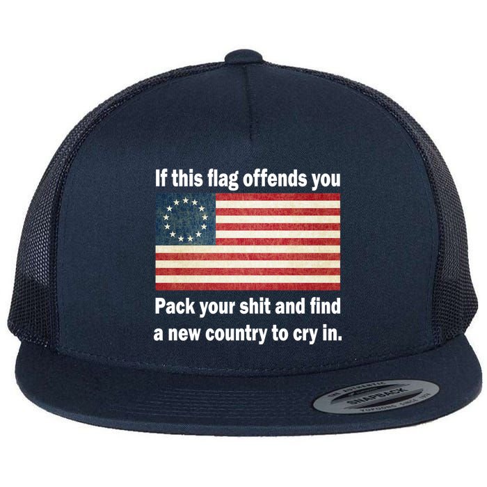 Funny Offensive Betsy Ross Flag Flat Bill Trucker Hat