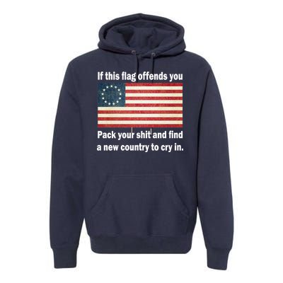 Funny Offensive Betsy Ross Flag Premium Hoodie