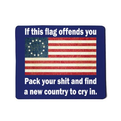 Funny Offensive Betsy Ross Flag Mousepad