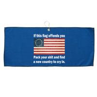 Funny Offensive Betsy Ross Flag Large Microfiber Waffle Golf Towel