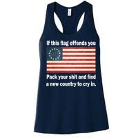 Funny Offensive Betsy Ross Flag Women's Racerback Tank