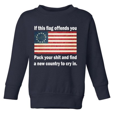 Funny Offensive Betsy Ross Flag Toddler Sweatshirt