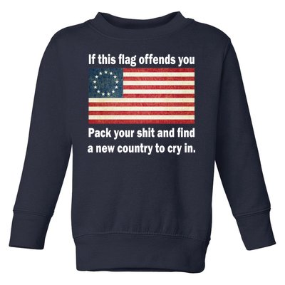 Funny Offensive Betsy Ross Flag Toddler Sweatshirt