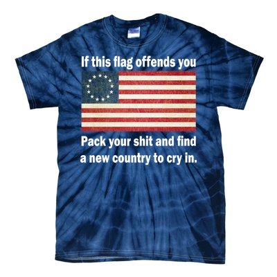 Funny Offensive Betsy Ross Flag Tie-Dye T-Shirt