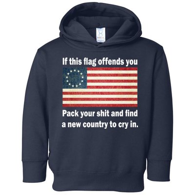 Funny Offensive Betsy Ross Flag Toddler Hoodie