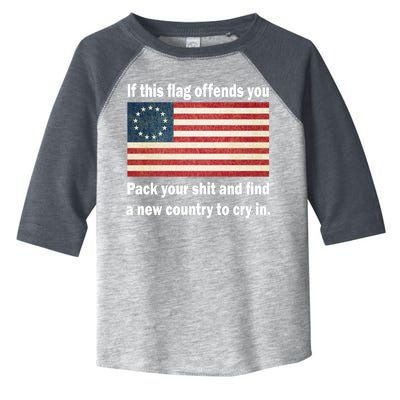 Funny Offensive Betsy Ross Flag Toddler Fine Jersey T-Shirt