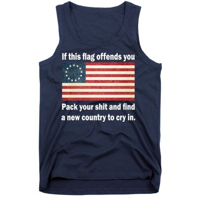 Funny Offensive Betsy Ross Flag Tank Top