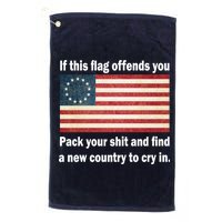 Funny Offensive Betsy Ross Flag Platinum Collection Golf Towel