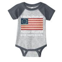 Funny Offensive Betsy Ross Flag Infant Baby Jersey Bodysuit