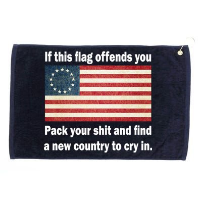 Funny Offensive Betsy Ross Flag Grommeted Golf Towel