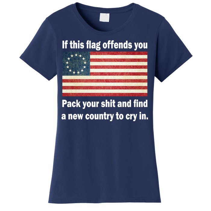 Funny Offensive Betsy Ross Flag Women's T-Shirt