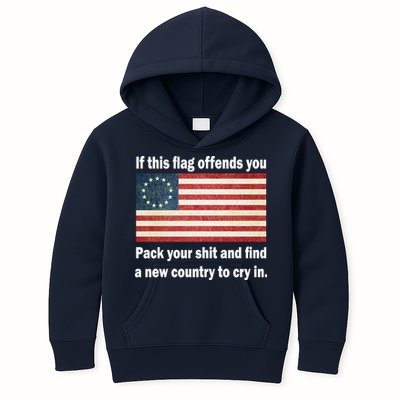 Funny Offensive Betsy Ross Flag Kids Hoodie