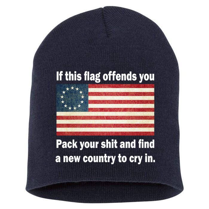 Funny Offensive Betsy Ross Flag Short Acrylic Beanie