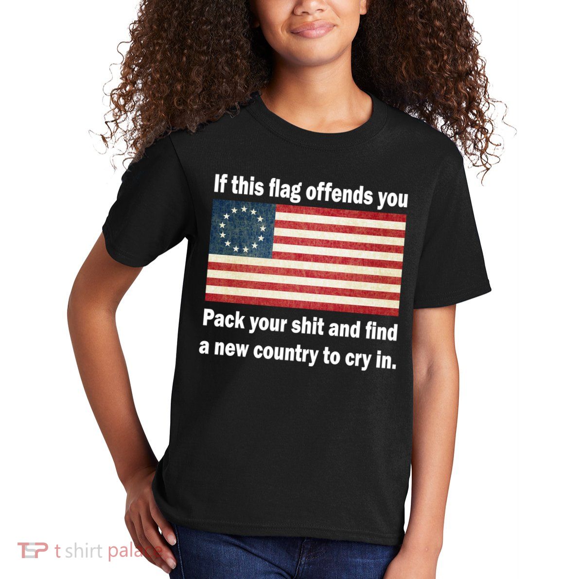 Funny Offensive Betsy Ross Flag Kids T-Shirt