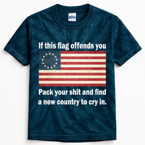 Funny Offensive Betsy Ross Flag Kids Tie-Dye T-Shirt