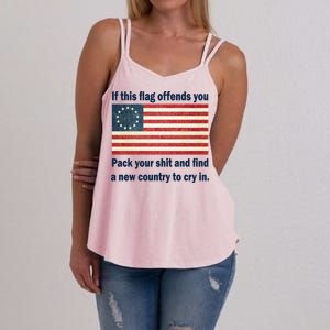 Funny Offensive Betsy Ross Flag Women's Strappy Tank