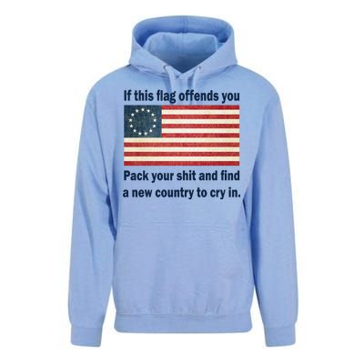 Funny Offensive Betsy Ross Flag Unisex Surf Hoodie