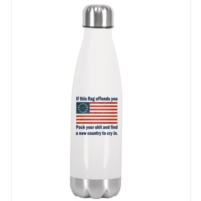 Funny Offensive Betsy Ross Flag Stainless Steel Insulated Water Bottle