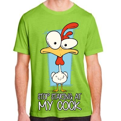 Funny Offensive Stop Staring At My Cock Adult ChromaSoft Performance T-Shirt