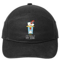 Funny Offensive Stop Staring At My Cock 7-Panel Snapback Hat