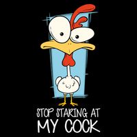 Funny Offensive Stop Staring At My Cock 7-Panel Snapback Hat